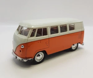 Welly 1963 VW Volkswagen T1 Double Bus White/Orange Die Cast #49764 - Picture 1 of 11