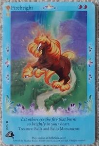 Tarjeta coleccionable Bella Sara Treasures 15/55 regular Firebright - Imagen 1 de 1