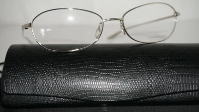 Barton Perreira Eyeglasses New Oval Hazel Silver Titanium 53 16 133 - Image 1 of 4