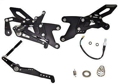 Yamaha 2015-2017 R1, R1-M, R1-S, VooDoo Billet VRD1327 Rearsets Black *CLOSEOUT* - Image 1 of 1