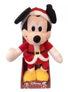 Disney 100 Christmas Santa Suit Mickey Mouse Plush 12” Soft Toy - NEW & BOXED - Picture 1 of 7