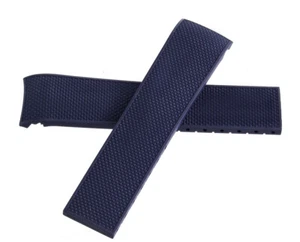 Longines 21mm x 19mm Navy Blue Rubber Watch Band Strap AEE1 L682 154 973 - Picture 1 of 3