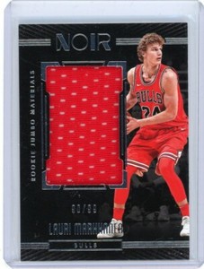 2017-18 Panini Noir Basketball Rookie Jumbo Material #RJM-LM Lauri Markkanen /99