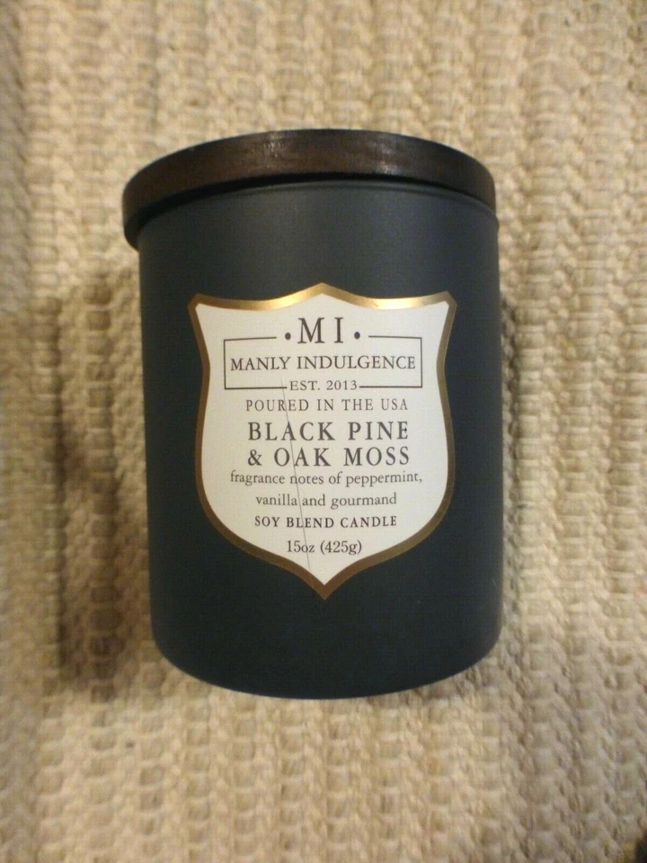 Manly Indulgence Black Pine & Oak Moss Soy Blend Candle 16 Oz