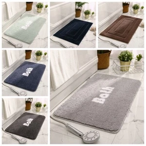 Bathroom Rug Mat Super Soft Water Absorbent Bath Rug Non-Slip Comfortable Mat - Picture 1 of 82