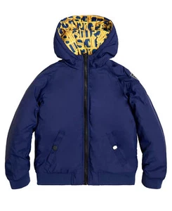 GUESS Boys All Over Printed Reversible Padded Jacket navy Size 14 - Picture 1 of 4