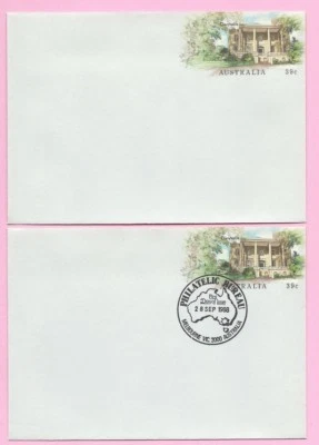 AUSTRALIA 1988 Pair of PSE's - FDC & Mint - CLARENDON, Tasmania - Shs - Image 1 of 2