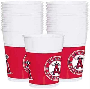 Los Angeles Angels MLB Pro Baseball Sports Birthday Party 14 oz. Plastic Cups - Picture 1 of 1