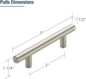 25er-Pack 5 Zoll-Schrank zieht gebürstetes Nickel-Schrank zieht 3 Zoll Lochmitte... - Bild 1 von 3