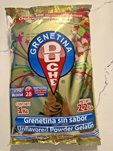 Grenetina Duche 1 Kilogram(2.2 Lb) Grenetina Sin Sabor Unflavored Pwder Gelatin - Picture 1 of 2