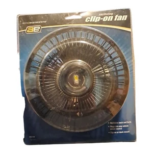 6 “ strong &Durable clip-on car fan air conditioner 12V Oscillating Black ￼New - Picture 1 of 5