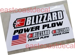 BLIZZARD Power Plow Snow Decal 4 Pc Kit - Front, frame, flag, back blade NEW - Picture 1 of 2
