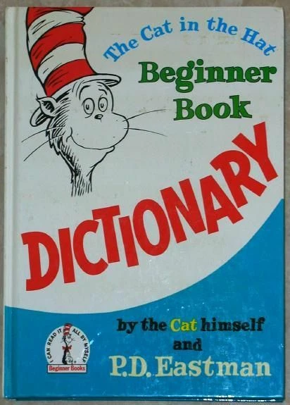 CAT IN THE HAT BEGINNER BOOK ~ LARGE HC DICTIONARY for KIDS ~ TRUE 1964 EDITION - Image 1 of 1