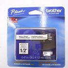 4 Pk Oem Brother P-Touch 1/2" Black Print On White Laminated Tape Tze-231