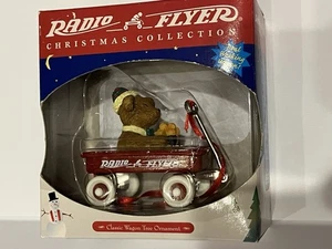 Vintage 1998 Radio Fliegerwagen mit Weihnachtsbär Sammlerstück Ornament - Bild 1 von 5