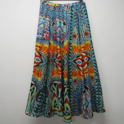 Lucky & Coco Colorful Funky Boho Print Full Maxi Skirt Women's sz XL Pull On - Image 1 of 4