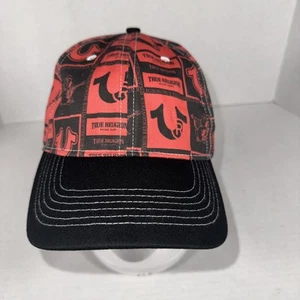 True Religion Men’s Black and Red Logo Cap New - Picture 1 of 10