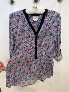Vanessa Virginia Anthropologie Size 4 Small Tiger Blouse - Picture 1 of 5