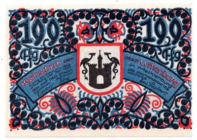 Billete de 199 peniques Alemania Wittenburg Notgeld 1922 (1754) Foto 1 de 2