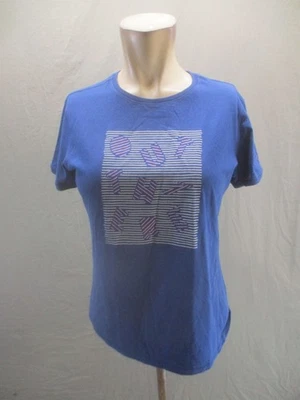 Brooks Size M Womens Blue Print Short Sleeve Crew Neck Activewear TShirt 061 - Image 1 of 4