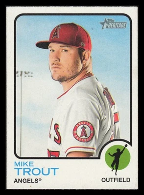 2022 Topps Heritage Mike Trout Baseball Card #100 Los Angeles Angels READ - Image 1 of 2