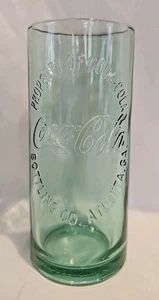 2009 Property of Coca-Cola Bottling Co Atlanta GA Heavy Clear Green 16oz Glass - Picture 1 of 3