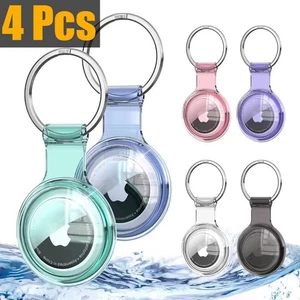 4 Piezas Funda Protectora TPU Ligera con Llavero para AirTags Perro Gato Mascota - Imagen 1 de 16