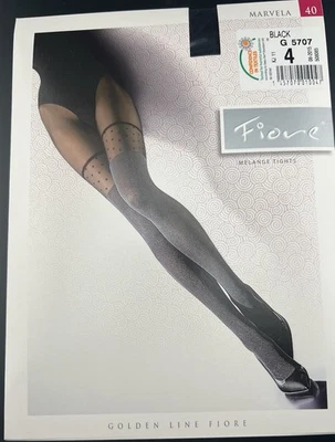NUEVAS Medias Fiore Gris Brillante Talla LG MARAVELA Microfibra Puntos Negros 40 Denier Foto 1 de 4