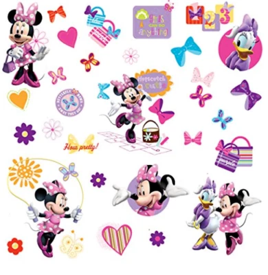 Calcomanías de pared MINNIE MOUSE BOWTIQUE 33 nuevas pegatinas pelables y pegadas para dormitorio de niñas Foto 1 de 4