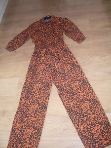 M&S Animal Print Shirred Waist 3/4 Sleeve Jumpsuit Size 10 Reg BNWT - Picture 1 of 9