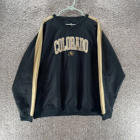 Colorado Buffalos Sweatshirt Mens Extra Large Black Gold NCAA Football Pullover Cover