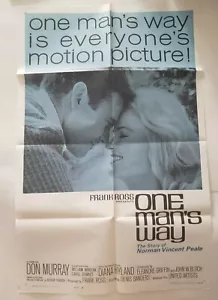 ONE MAN'S WAY 1964 DON MURRAY Original Movie Poster One Sheet 27" x 41" - Picture 1 of 7