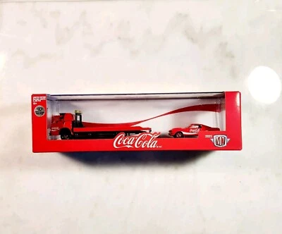 M2 Machines Hauler Chase Coca-Cola 1970 Ford C950 & 1965 Ford Mustang Fastback - Image 1 of 4