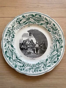 Ancienne Assiette Parlante CREIL MONTEREAU Sujets Algériens Café Arabe - Picture 1 of 2