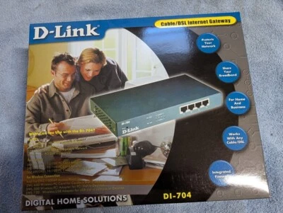 D-Link Cable DSL Internet Gateway Model DI-704 Brand New In Box - Image 1 of 4