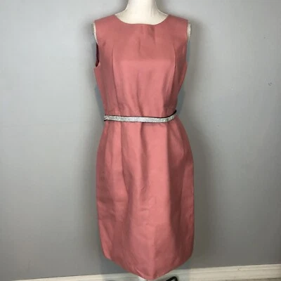 Vestido Jil Sander Algodón Sin Mangas Midi Shift Rosa Claro Mujer EU 40 Foto 1 de 4