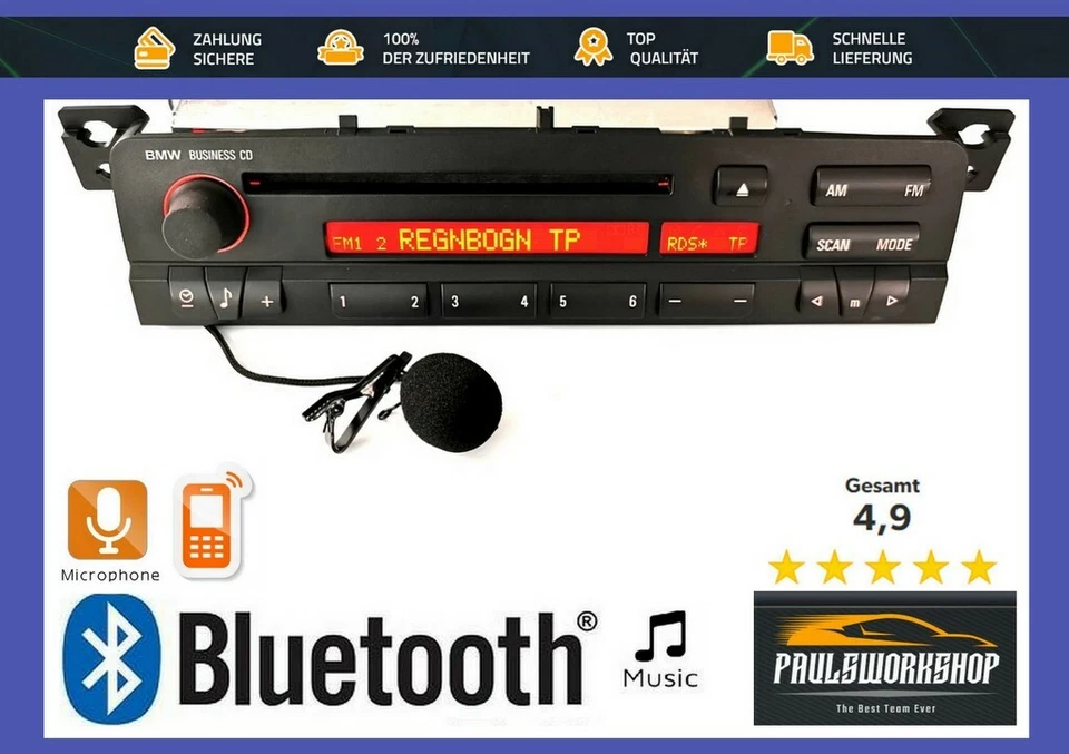 Original BMW Business CD E46 mit Bluetooth + Freisprecheinrichtung + Mic Radio - Bild 1 von 1