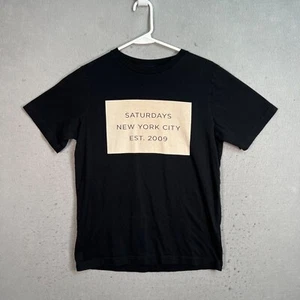 Saturdays Surf NYC Black Graphic Tee T Shirt Adult Small Black Cotton Mens - Picture 1 of 8