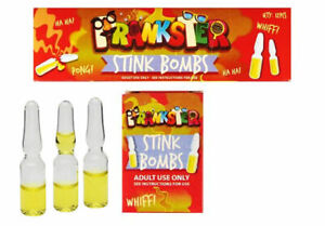 12 Stink Bombs - 4 Boxes Of 3 - Fart Smell Funny Prank Rotten Egg Vile Joke Shop