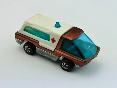 Hot Wheels Redline AMBULANCE Copper HK Dark Interior Heavyweights Very Nice !!! - Image 1 of 4