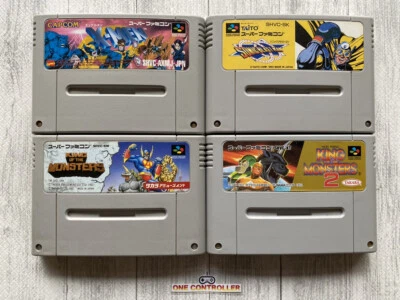 Nintendo SNES X-MEN & Sonic Blast Man & King of The Monsters 1 & 2 from Japan - Image 1 of 2