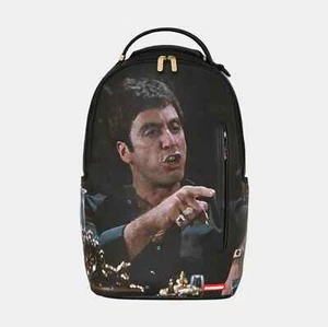 Sprayground Scarface Paint Backpack🔥New Black Bookbag School Bag - Picture 1 of 7
