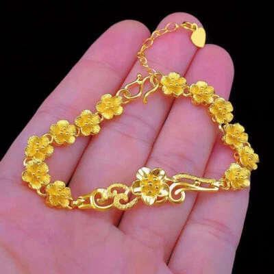 Pulseira Berloque Corrente Eastfeeling 24K TAILANDESA BAHT OURO AMARELO GP Joias Femininas 8,5” - Imagem 1 de 4