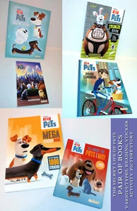 Pair SECRET LIFE OF PETS BOOKS Story STICKER ACTIVITY Max Friends Me MEGA DELUXE - Picture 1 of 35