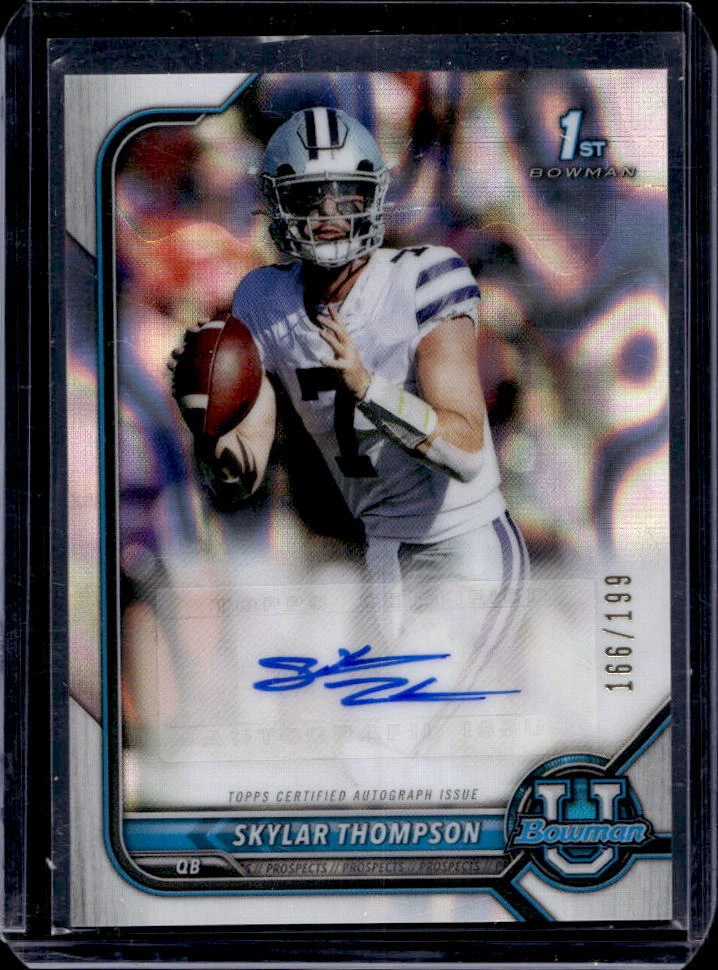 2021-22 Bowman University Chrome Skylar Thompson Lava Refractor 1st Auto #/199