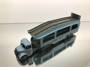 DINKY TOYS 582 BEDFORD PULLMORE CAR TRANSPORTER TRUCK -BLUE L24.5cm- GOOD - V60 - Imagen 1 de 8