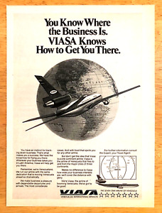 VIASA—VENEZUELAN INTERNATIONAL AIRWAYS—DC-10 JUMBO JET—VINTAGE 1978 MAGAZINE AD