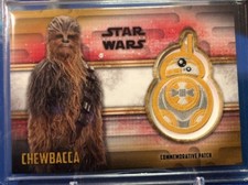 2018 Topps Star Wars Last Jedi Series 2 Gold Patch ME-CB Chewbacca 2/25