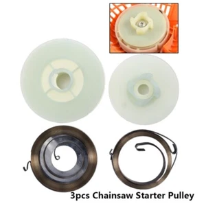 4Pcs Chainsaw Recoil Starter Pulley Spring Kit Fit for 45cc 52cc 58cc Chainsaw - Picture 1 of 8