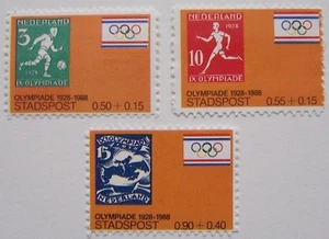 Stadspost - 3 zegels Olympische Spelen, Olympics Amsterdam 1928-1988 getand - Bild 1 von 1